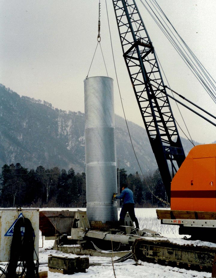 Bau Kuppelwieser Filterbrunnen