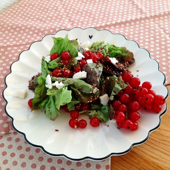 Salat mit Johannisbeeren