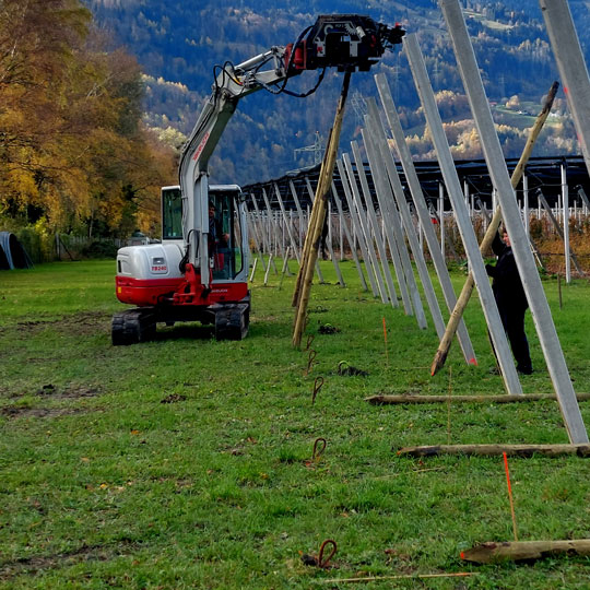 Beerenanlage erweitern Montage