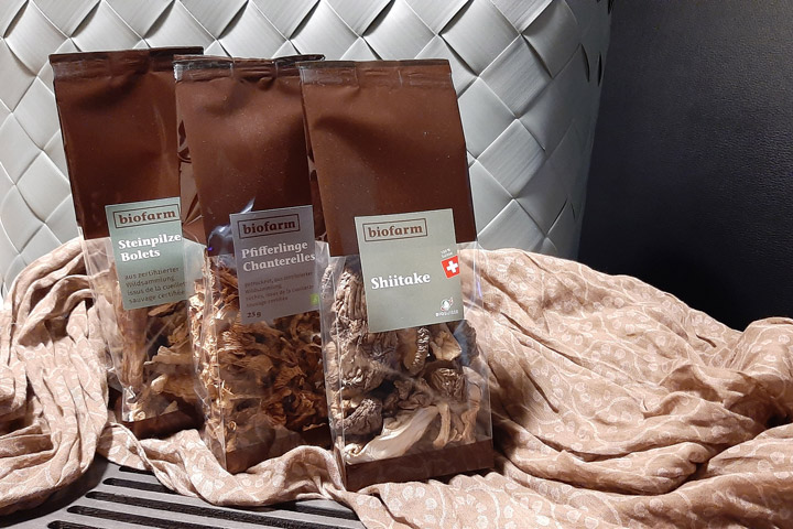 Biofarm getrocknete Pilze
