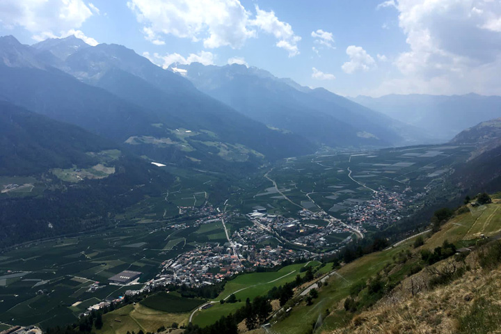 Aussicht Tappein über Vinschgau
